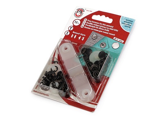 Knoflíky stiskací Roland style Ø11 mm na slabé látky