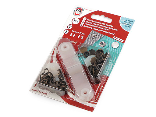 Napy metalowe Roland style Ø11 mm do cienkich tkanin 