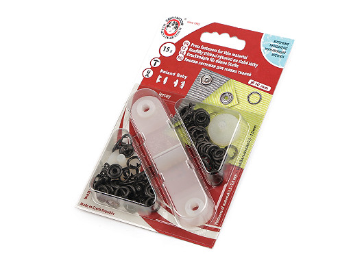 Boutons pression Roland Baby, Ø 10 mm, pour tissus fins