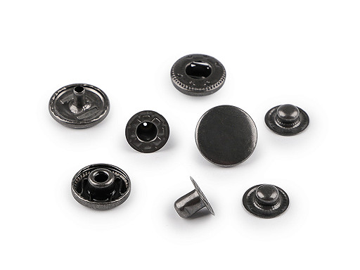 Metalldruckknöpfe für mitteldicke Stoffe, Ø 12 mm, aus Edelstahl