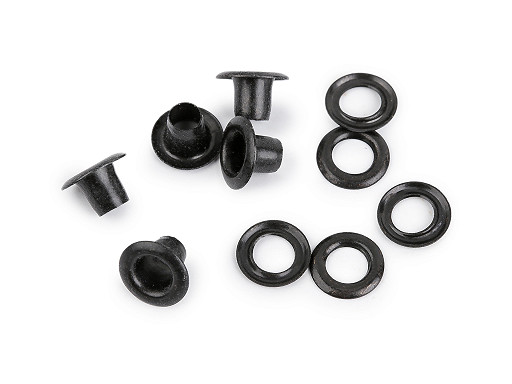 Ösen mit Scheibe Innen-Ø 4 mm/Außen-Ø 7,5 mm, für dickere Stoffe