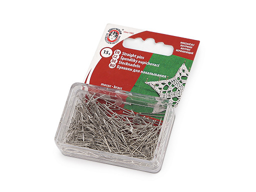 Celokovové špendlíky dĺžka 18 mm mosadzné