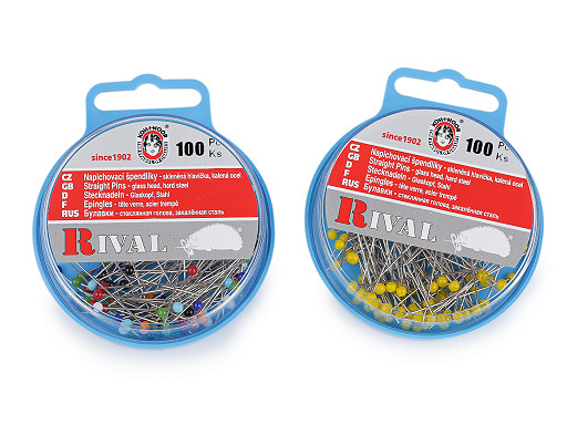 Szpilki ze szklaną główką długość 31;38 mm