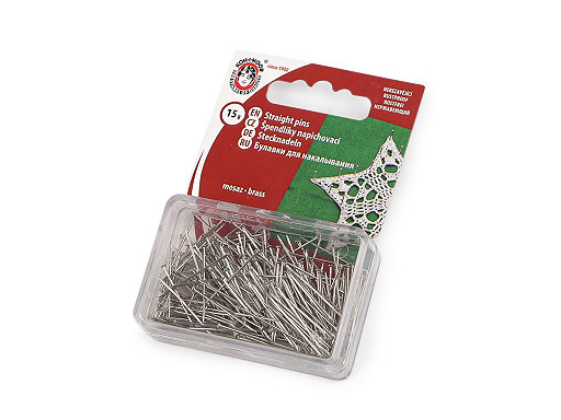 Celokovové špendlíky dĺžka 22 mm mosadzné