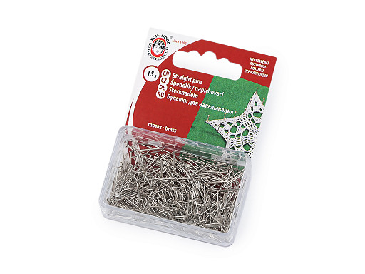 Celokovové špendlíky dĺžka 14 mm mosadzné