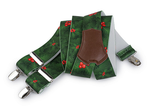 Christmas Trouser Braces / Suspenders width 3.5 cm length 120 cm