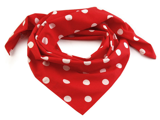 Polka Dot Cotton Scarf 65x65 cm