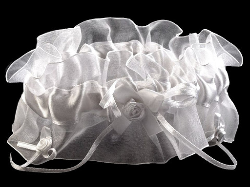 Hochzeitsstrumpfband doppelt Breite 7-8 cm | STOKLASA Textilkurzwaren