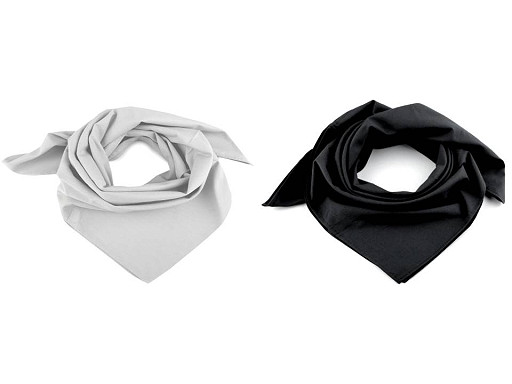 Foulard en coton uni, 65 x 65 cm
