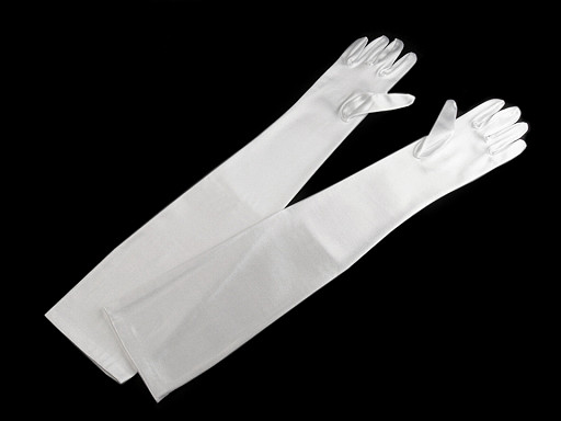 Long Formal Satin Gloves 