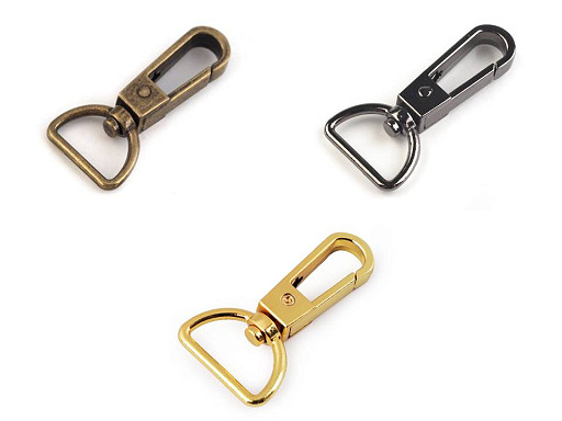 Mousqueton métallique pour sangle de 20 mm
