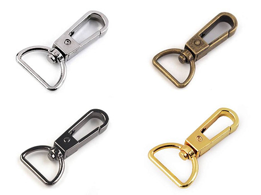 Kovová karabína otočná, prievlak 20 mm