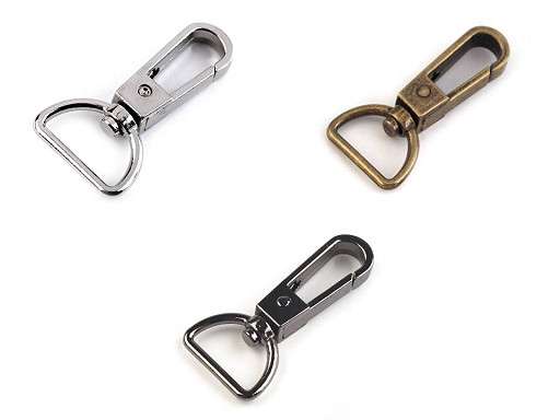 Fém forgós karabíner 20 mm-es befűző