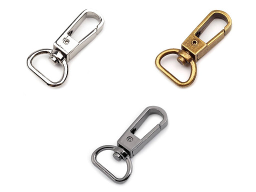 Fém karabiner 15 mm-es delfinkapocs bújtatóval