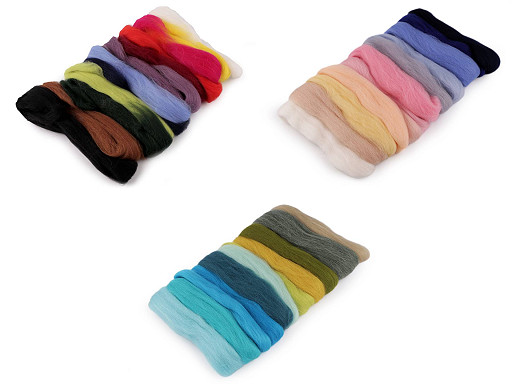 Mèches en laine polaire peignée, 50 g