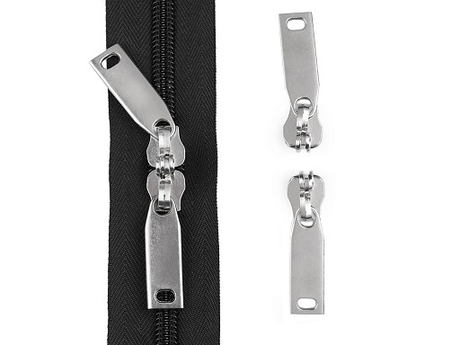 Zipper Slider with Lock Hole to Nylon Zippers 7 mm for bags
