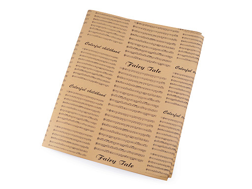 Csomagoló / dekorációs papír 49x70 cm hangjegyek