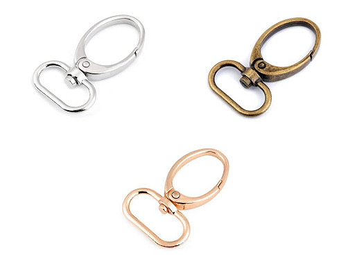 Mosquetón giratorio metálico, compatible con correas de 25 mm