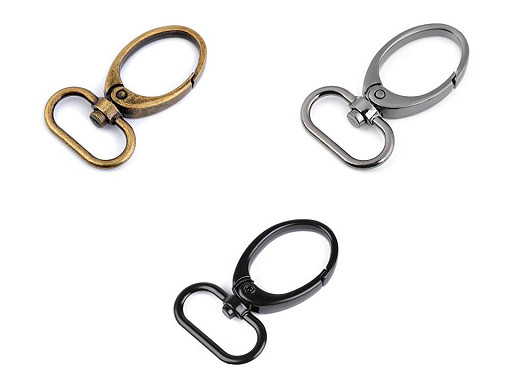 Mosquetón giratorio metálico, compatible con correas de 25 mm