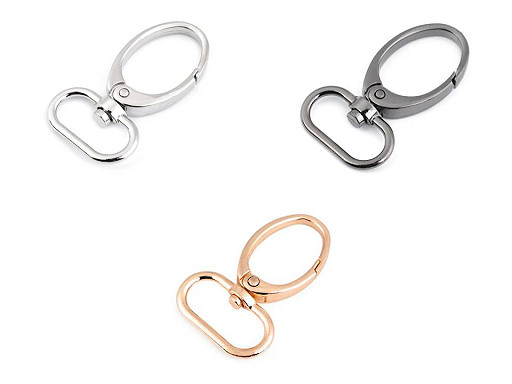 Mosquetón giratorio metálico, compatible con correas de 25 mm