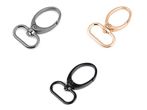 Метален карабинер с вирбел, отвор 25 мм
