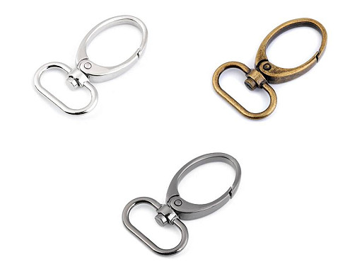 Mosquetón giratorio metálico, compatible con correas de 25 mm