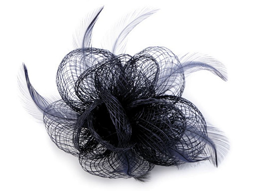 Brooch Flower with Feathers