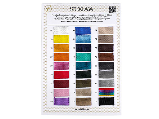 Nuancier - Sangle en polypropylène Nuancier - Sangle en polypropylène