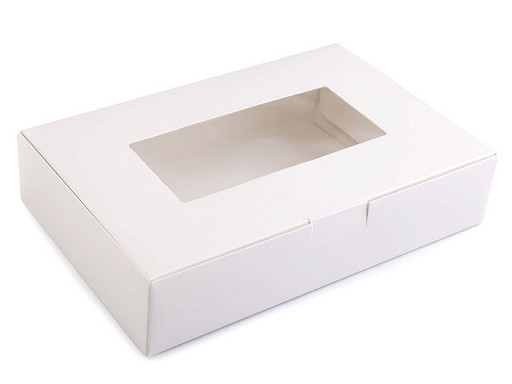 Papierová krabica s priehľadom 