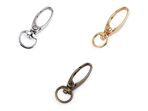 Mosquetón giratorio metálico, compatible con correas de 9 mm