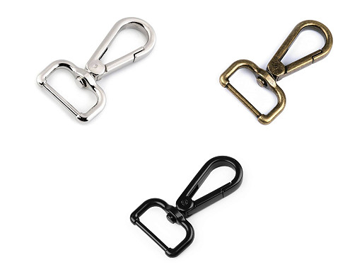 Mousqueton métallique pour sangle de 25 mm