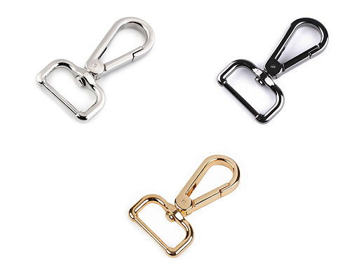 Mosquetón giratorio metálico, compatible con correas de 25 mm