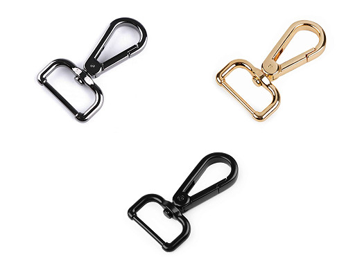 Fém forgós karabíner 25 mm-es befűző