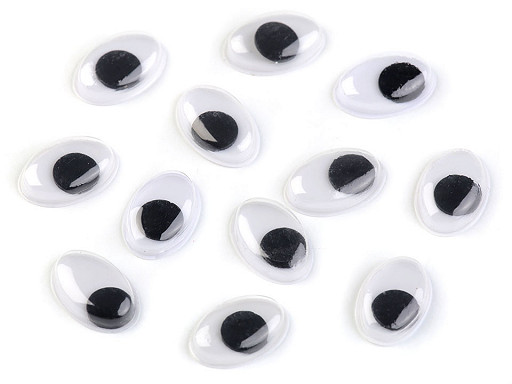 Plastic Wiggle Eyes Oval 10x15 mm