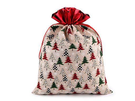 Christmas gift bag 30x40 cm, imitation jute