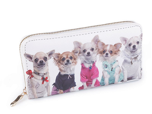 Damen Geldbörse Hund, Katze 10x19 cm Damen Geldbörse Hund, Katze 10x19 cm
