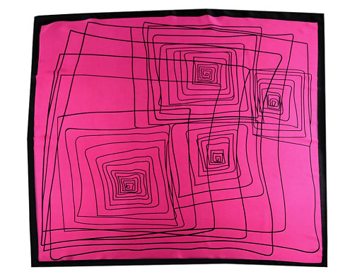 Chusta satynowa 70x70 cm geometryczne wzory