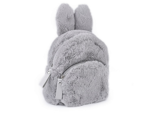Dievčenský kožušinový batoh zajac