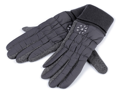 Ladies Quilted Gloves Snowflake