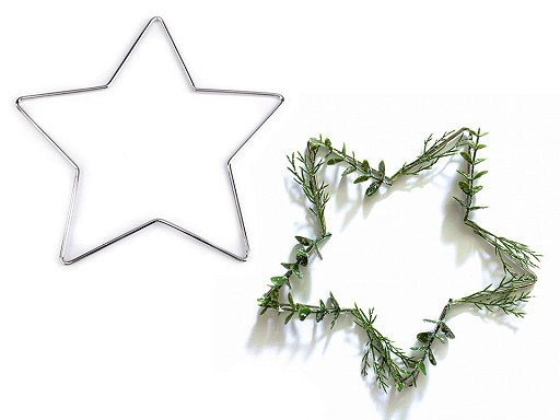 Kovová hviezda vianočná na tvorenie a lapače snov Ø20 cm