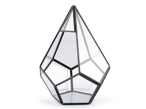 Hängende Glaspyramide / Terrarium 16x22 cm
