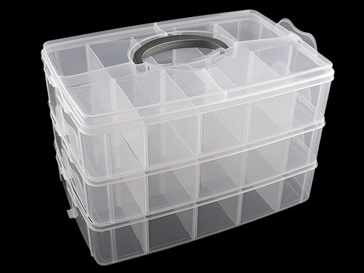 Plastic Stackable Storage Container / Box 3-level