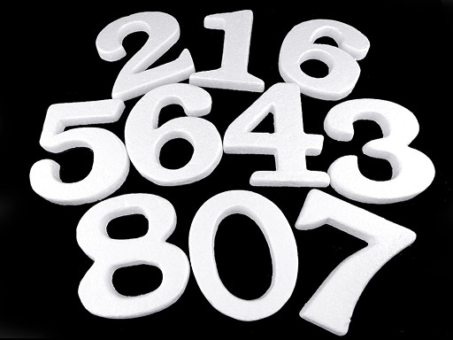 Styrofoam 3D Numbers height 14 cm