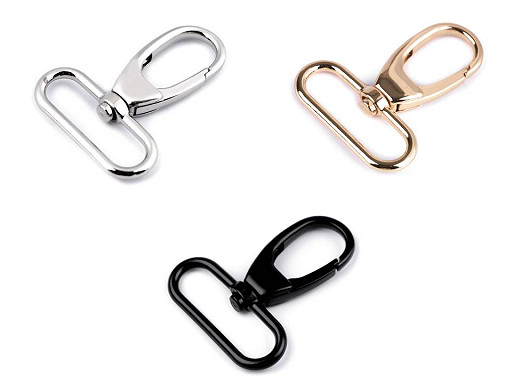Mosquetón giratorio metálico, compatible con correas de 38 mm