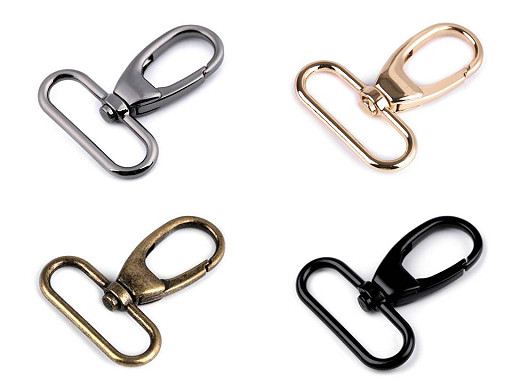 Fém forgós karabiner 38 mm-es befűző