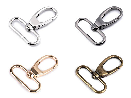 Mosquetón giratorio metálico, compatible con correas de 38 mm