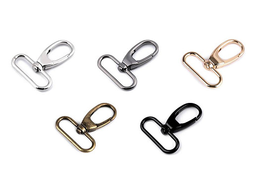 Fém forgós karabiner 38 mm-es befűző