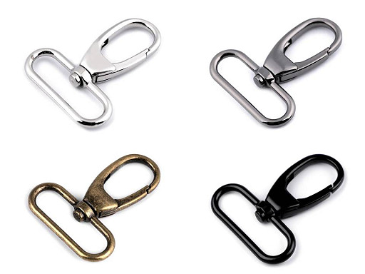 Fém forgós karabiner 38 mm-es befűző