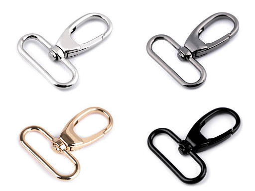 Mosquetón giratorio metálico, compatible con correas de 38 mm