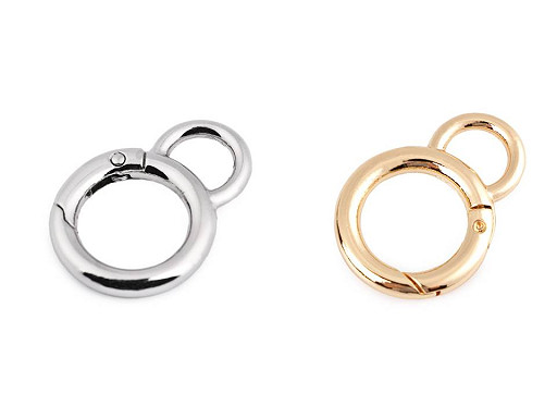 Karabína guľatá s očkom na kabelky Ø19 mm